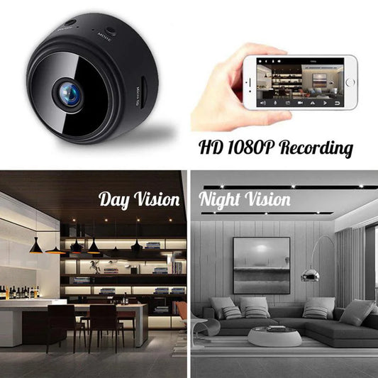 Mini Camera Espion, 1080P Caméra de Surveillance sans Fil avec Enregistrement Camera Surveillance WiFi Longue Batteries Micro Camera Cachée.